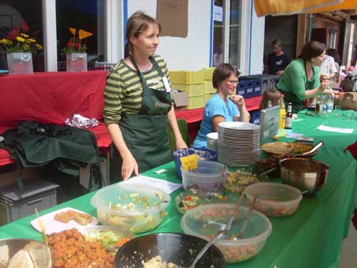 Salate im Schneckenhaus